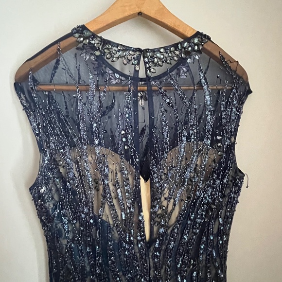 Tony Bowls Beaded Mermaid Evening Gown - Picture 10 of 14